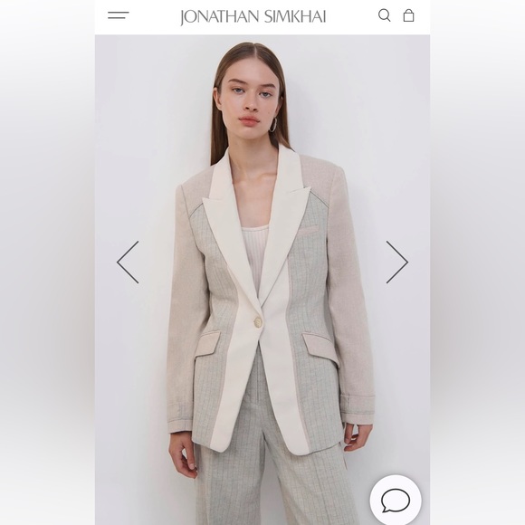 NWOT JONATHAN SIMKHAI Cecile Patchwork Blazer Size 4